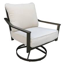 Swivel living room chairs, the zarina jute sofa loveseat swivel accent chair available at dayton discount furniture serving vandalia kettering and springfield ohio. Avalon Outdoor Steel Swivel Lounge Chair Cushion At Home