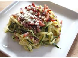 Spaghetti De Courgette A La Carbonara