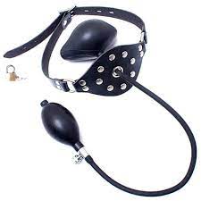 Amazon.com: Inflatable Mouth Gag Bound Gag - Davidsource Studded Faux  Leather Panel Gag Open Mouth Plug Head Harness Restraints Kit (Padlock 1  Piece) : Health & Household