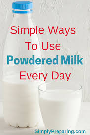 Everyday Uses For Powdered Milk Food Storage Simply Preparing Milk Powder Recipe Milk Recipes Homemade Coffee Creamer