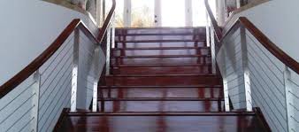 With 2 wall brackets rail staircases railing handrails for disabled elderly kids black metal wrought iron external outside wall mount. Sleek Stainless Steel Cable And Railing Ideas Keuka Studios