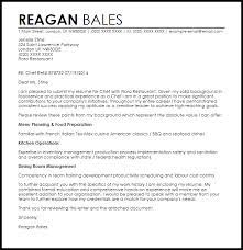 Chefs Cover Letter Example July 2021