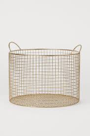 Large Wire Basket Gold Colored Home All H M Ca Large Wire Basket Wire Baskets Gold Home Accessories