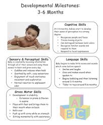 Pediatric Ot Tips Developmental Milestone Chart 3 To 6