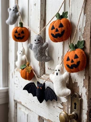 String Up Some Spooky Fun DIY Halloween Garlands You'll Love” #HalloweenDecor #CraftyHalloween #DIYGarland