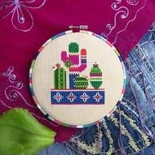 Charts, patterns and everything needlepoint. Chart Only Cactus Cross Stitch Pattern Home Decor Tapestries