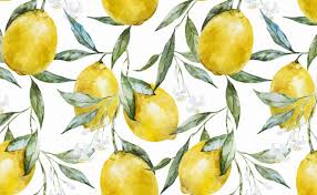 Lemons and Leaves Wallpaper for Walls | Life of Lemons – WallsNeedLove