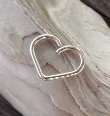 Suitable for everyday wear and will never tarnish or fade. Amazon Com 14k Solid White Gold Heart Daith Piercing Ring Cartilage Helix Tragus Ear Hoop Earring Handmade Products