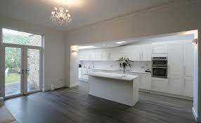Gray kitchen interiors can look cold and lack distinction, she said. Gray Floor Kitchen Design Ideas
