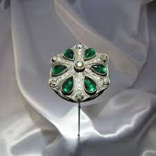 Antique Green Teardrop Stones Hatpin Hat Pin Nr Hat Pins Antique Hats Fancy Hats