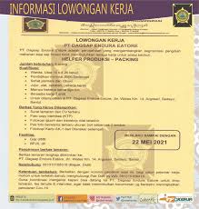 Karena posisi ini menjadi salah satu bagian yang vital dalam rantai produksi dari sebuah perusahaan. Disnakertrans Lowongan Helper Produksi Packing Di Pt Dagsap Endura Eatore