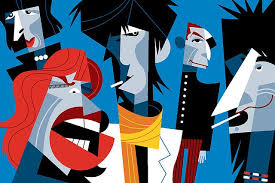Rolling Stones Black And Blue Poster Rolling Stones By Pablo Lobato Dunway Enterprises Http Masterpaintingnow Com How To Draw Everything Hop Dunw Character Illustration Caricature Illustration