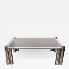 See more ideas about mid century coffee table, mid century modern coffee table, modern coffee tables. Mid Century Modern Cocktail Table In Chrome And Brass With Smoked Glass
