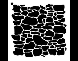 Stone Wall Pattern Stencil Select Size Stcl1019 By Studior12 Stencils Wall Pattern Art Stencil Patterns Templates