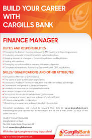 Financial manager responsibility # 3. Finance Manager At Cargills Bank