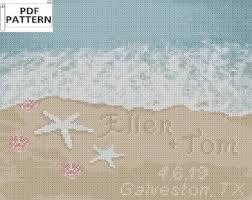Only full cross stitches are used in this pattern. Beach Wedding Cross Stitch Etsy