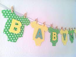 Onesie Baby Shower Banner Gender Neutral Yellow And Green Baby Shower Decoration Green Baby Shower Baby Shower Vintage Baby Shower Onesie