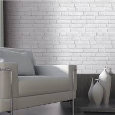 Muriva Brick 3d Effect Wallpaper White White Brick Wallpaper White Brick Walls White Brick