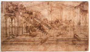 Perspectival Study Of The Adoration Of The Magi 1481 By Leonardo Da Vinci 1452 1519 Italy Paintings Reproductions Leonardo Da Vinci Da Vinci Drawings Leonardo Da Vinci Perspective Sketch