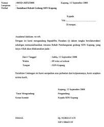 Jika anda bekerja di bagian administrasi kegiatan surat menyurat adalah hal yang biasa karena itulah, kami memberikan beberapa contoh format undangan resmi yang bisa digunakan untuk beberapa acara, misalkan pengajian, rapat, seminar, atau yang lainnya. Contoh Surat Undangan Pertemuan Sosialisasi Renovasi Gedung Sekolah Madrasah