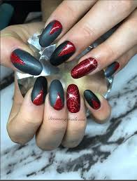 Matte Black And Red Glitter Nails 10 Nail Art Favorites Trending For February Dreaming Of Nails Silver Nail Designs Red Nail Designs Black Nail Designs