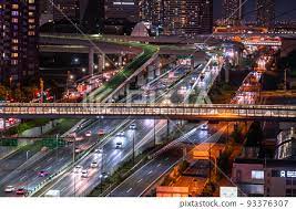 Tokyo》Night Metropolitan Expressway Wangan... - Stock Photo [93376307] -  PIXTA