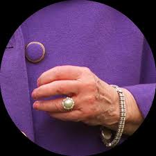 One of Queen Elizabeth the Queen Mother's most well-known jewels is a baroque pearl & diamond ring, which she frequently wore above her wedding ring from at least 1946. The ring contains