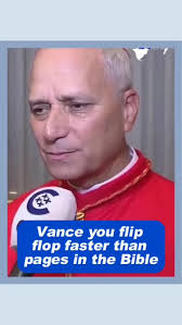 This is Pope Leo XlV. He spoke it. #47F-Felon V-P J. Vance you ought to be  shame.