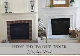 German schmear creates a nice contrast between the white paint and the dark brick underneath. How To Paint Your Brick Fireplace Surround 11 Magnolia Lane