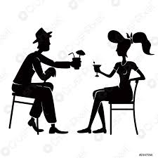 Check spelling or type a new query. Pareja A La Vieja Moda Bebiendo Juntos Silueta Negro Vector Vector De Stock Crushpixel