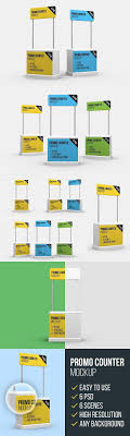 Promotion Counter Mockup Mockup Mockup Templates Promotion