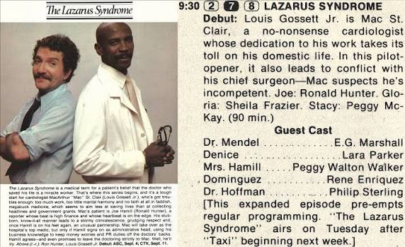 The Lazarus Syndrome TV series debut with Louis Gossett Jr