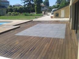 Holzterrasse Mit Stein Keramik Platten Terrasse Holz Steinterrasse Holzterrasse
