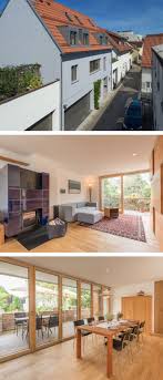 Stadthaus Architektur Neubau Mit Garage Satteldach Amp Terrasse Holz Fertighaus Bauen Ideen Einfamilienha Haus Architektur Stadthaus Stadthaus Architektur