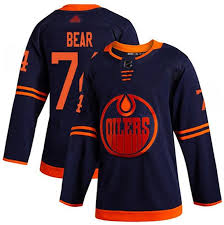 (edmonton oilers won the match ). Oilers 74 Ethan Bear Navy Adidas Jersey