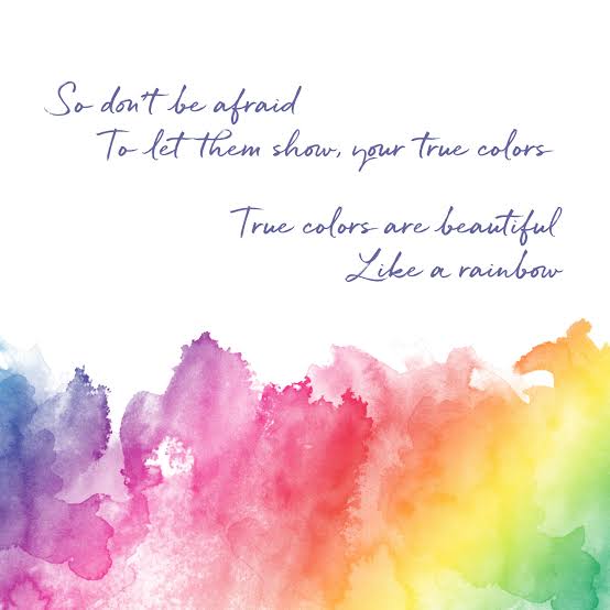 Poster Inspired by True Colours Lyrics