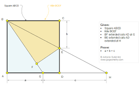 Geometry Problem 1334 Square Kite Sum Of Segments Math Infographic Geometry Problems Math Infographic Learn Math Online