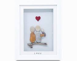 Articoli Simili A Senza Cornice Unico Ghiaia Arte Famiglia E Albero Argento Si Inserisce In Ikea Ribba Cornice Di Scatola Di Etsy Cornici Arte Con Ciottoli