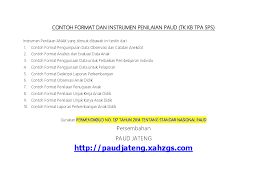 Contoh format penilaian harian tk kurikulum 2013 paud jateng. Contoh Laporan Bdr Paud Jateng Nusagates