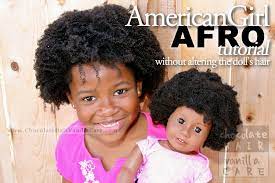How To Give An American Girl Doll A Temporary Afro Chocolate Hair Vanilla Care Peinados American Girl Chicas Estadounidenses Pelo De Nina Pequena
