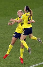 Stina blackstenius leads sweden with four goals. Sweden S Stina Blackstenius Celebrates With Kosovare Asllani Right After Scoring The Opening Goal Dur Fifa Women S World Cup Women S World Cup Football Girls