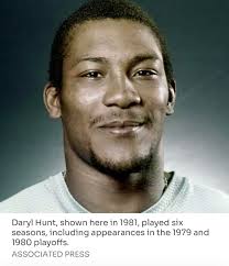 Daryl Hunt 1st Sooners' D player I remember. And still 1 of my favorites.  He's hitting Gerry Ellis in this cool photo from '78. 1st African-American  to play for Permian HS(Friday Night