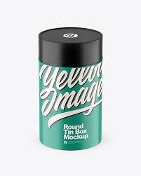 Download Round Tin Can W Matte Finish Mockup In Can Mockups On Yellow Images Object Mockups PSD Mockup Templates
