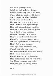 And I Hope You Never Say Again That Your Eyes Are Simply Brown Eh Poems Eye Quotes Words