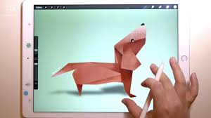 Malen Zeichnen Auf Dem Ipad Pro Drawing Dog Dachshund Youtube Origami Ipad Ipad Pro