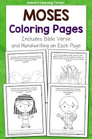 Our plan is to alternate male and female people from the bible. Moses Bible Coloring Pages Mamas Learning Corner