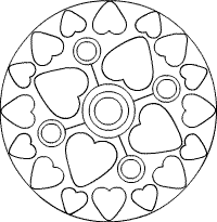 Einfache mandala malvorlage mit herzen und sternen diese mandala macht sowohl kindern im kindergarten, in der schule als auch zuhause viel spaß und freude. Malvorlagen Mandala Herzen Coloring And Malvorlagan
