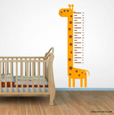 Growth Chart Decal Animal Wall Decal Giraffe Height Chart