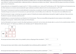 Week 4 genetics lesson 3 inheritance genes and chromosomes 12 1 inheritance of genes follows mendelian laws 12 2 alleles can produce multiple phenotypes 12 3. Solved The Assumptions Made In Our First Genetics Lab All Chegg Com