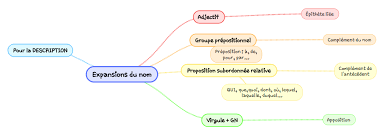 Mon Cours De Francais Les Expansions Du Nom Ma Carte Mentale Carte Mentale Cours De Francais Carte